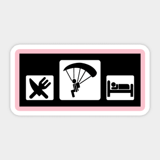 Eat sleep skydive (black) Sticker